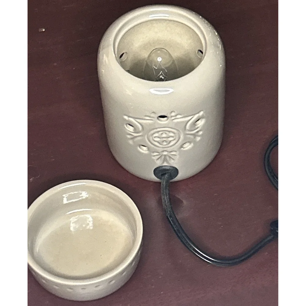 Candle Warmers Etc Faith Family Friends Gray Ceramic Electric Wax Melt Warmer